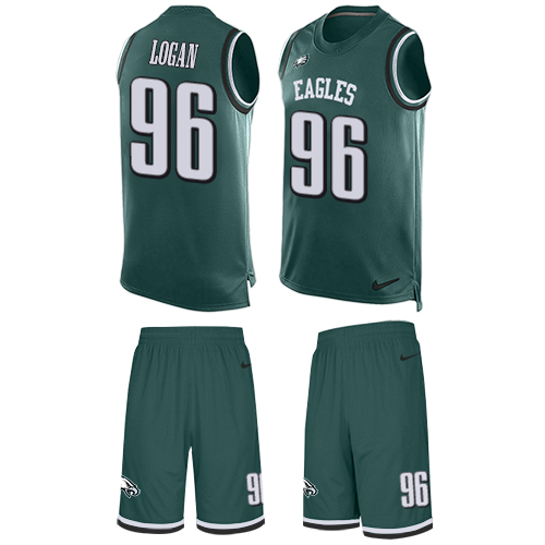 Men's Limited Bennie Logan Nike Jersey Midnight Green - #96 Tank Top Suit NFL Philadelphia Eagles